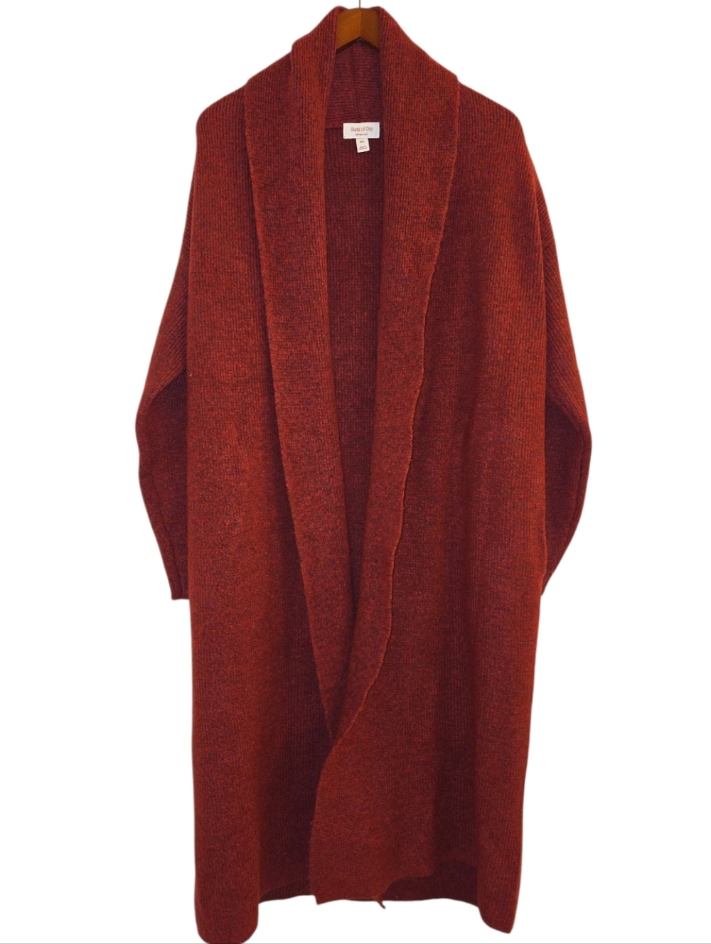 State of Day Women's Knit Long-Sleeve Duster Robe Maraschi Loungewear XS/S NWT - Picture 3 of 14